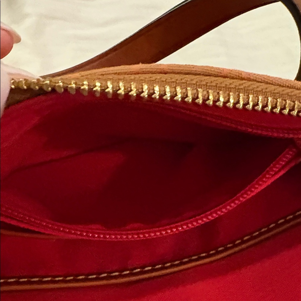 Dooney & Bourke Ruby mini Satchel Crossbody Bag in burnt orange/rust brown - Picture 13 of 16